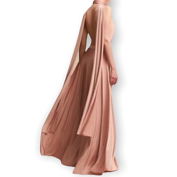 New Twobirds BHLDN Ginger Convertible Sz A / Fits 0 - 12 Dusty Pink Formal Gown - Picture 6 of 17